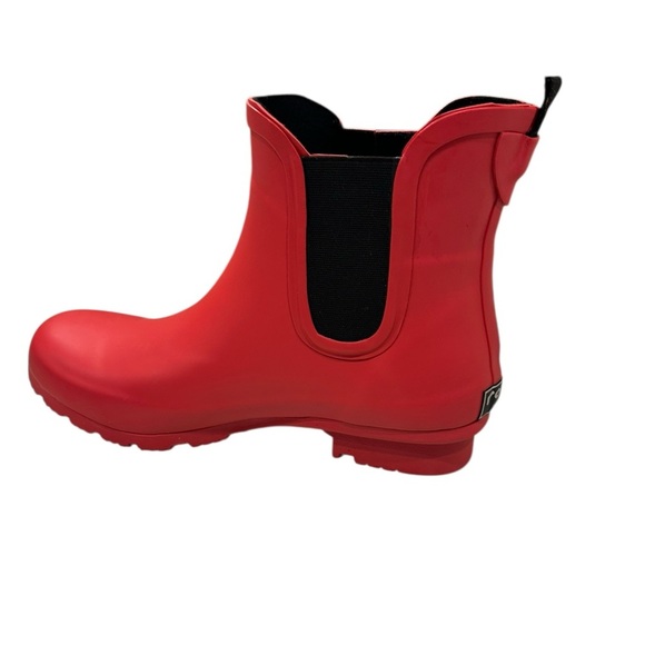 Women’s ROMA Chelsea Matte Red Rain Boots NWOB Size 8 - Picture 4 of 9